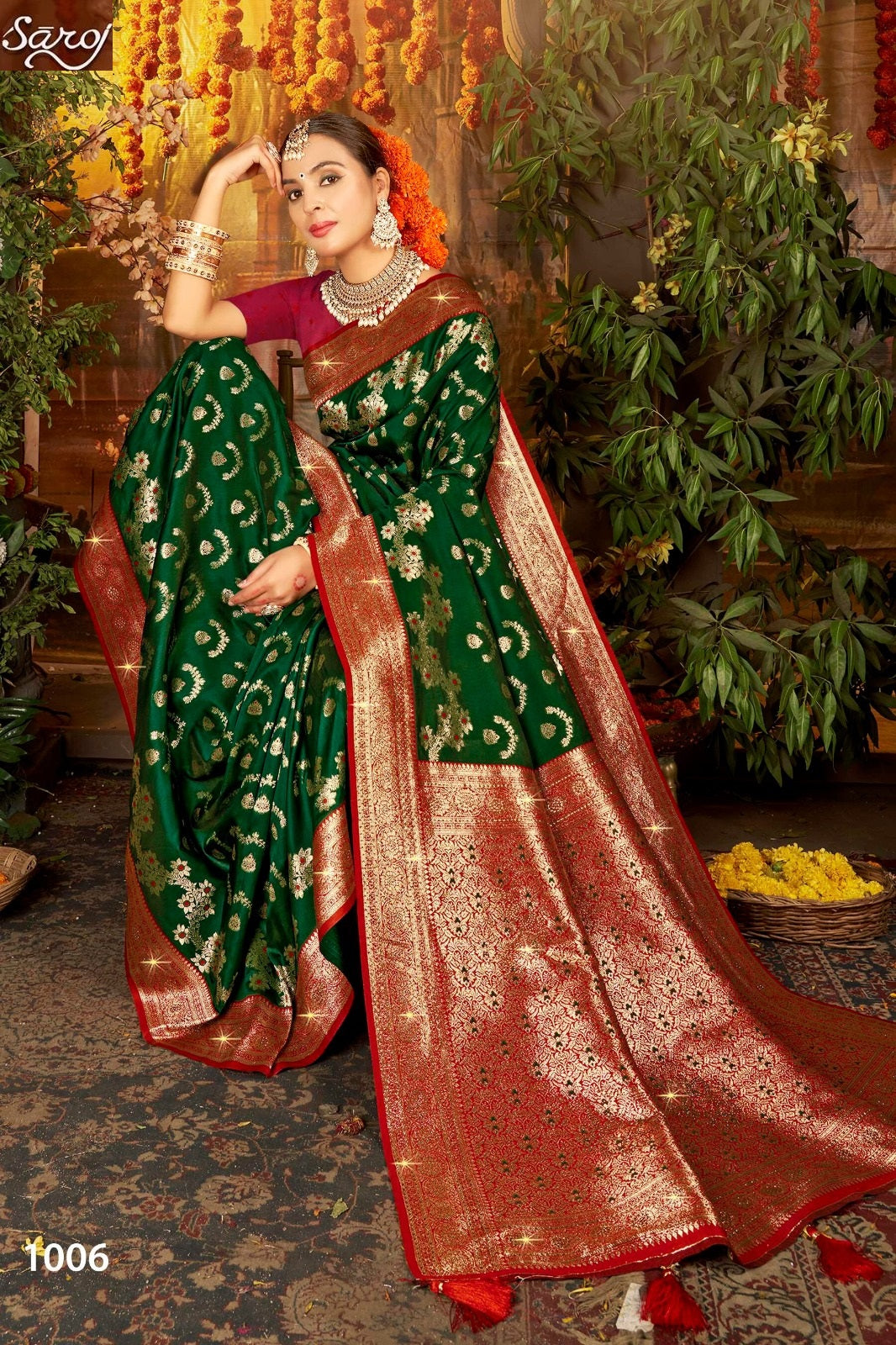 Gulaab Silk Saroski Vol 1 Saroj Soft Silk Sarees Wholesale Rate
