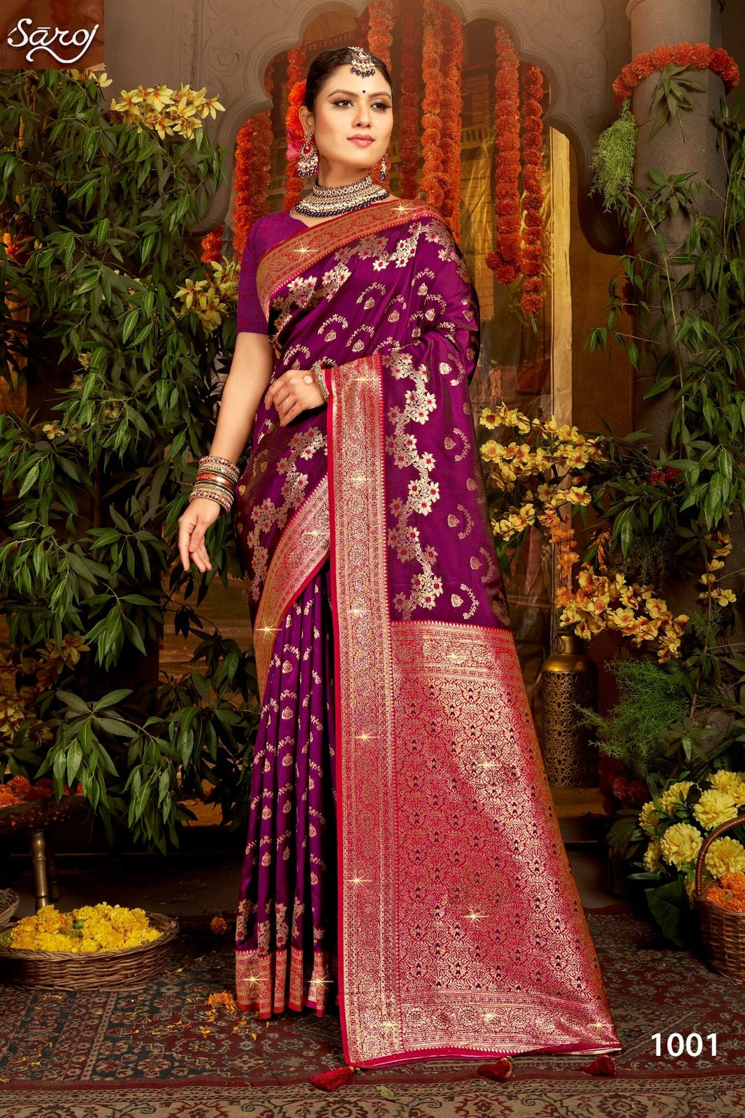 Gulaab Silk Saroski Vol 1 Saroj Soft Silk Sarees Wholesale Rate