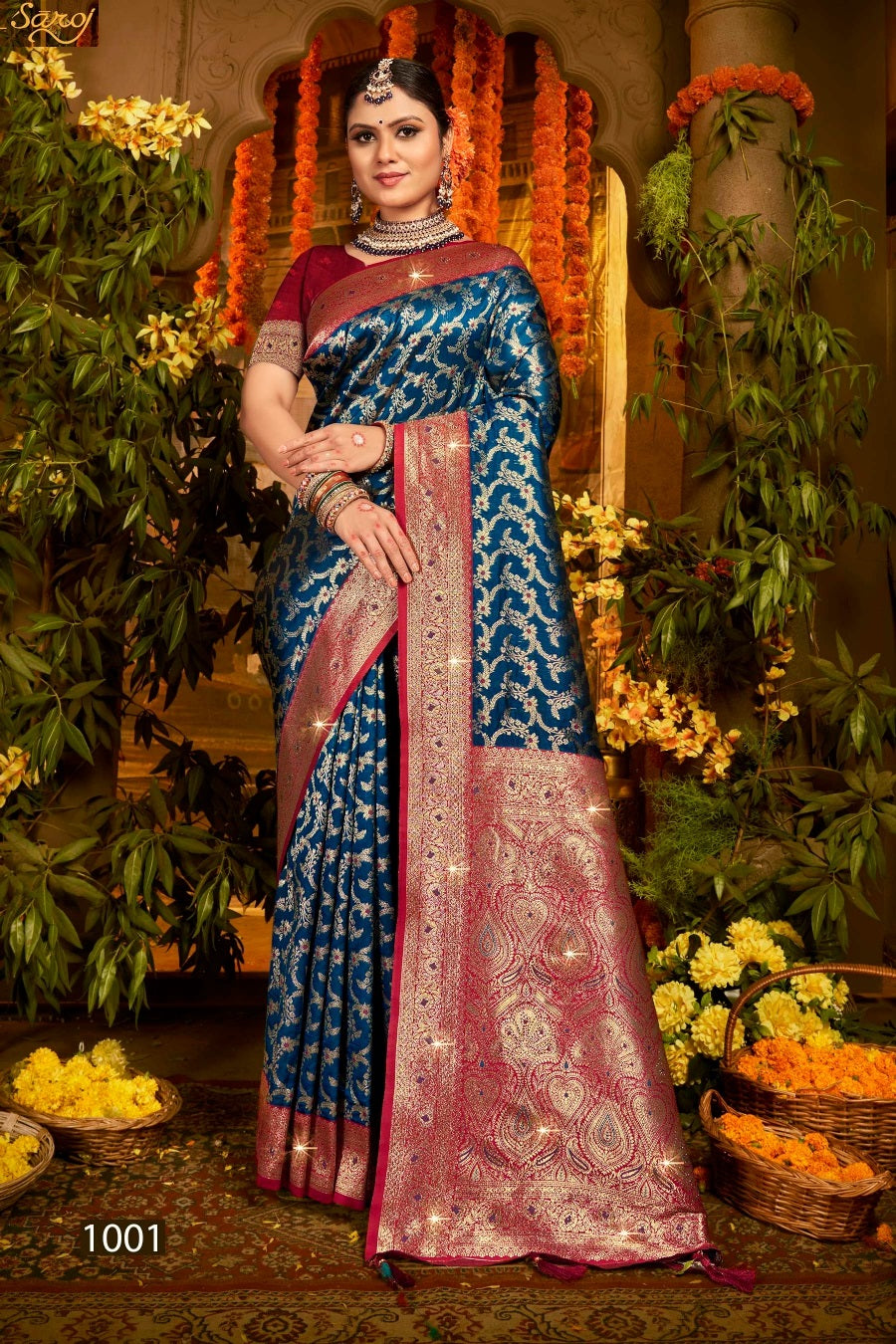 Gulaab Silk Saroski Vol 2 Saroj Soft Silk Sarees Manufacturer Ahmedabad