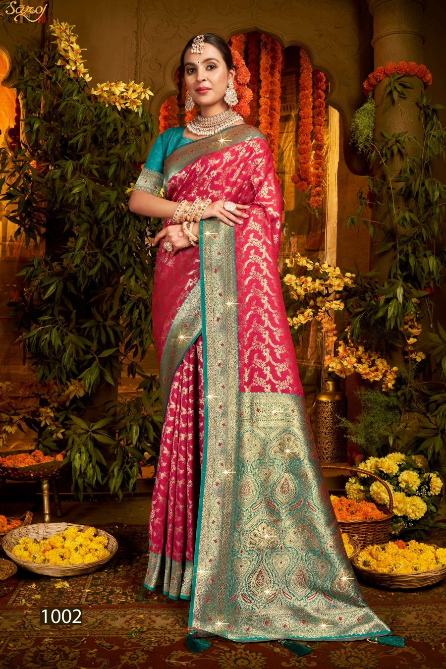 Gulaab Silk Saroski Vol 2 Saroj Soft Silk Sarees Manufacturer Ahmedabad