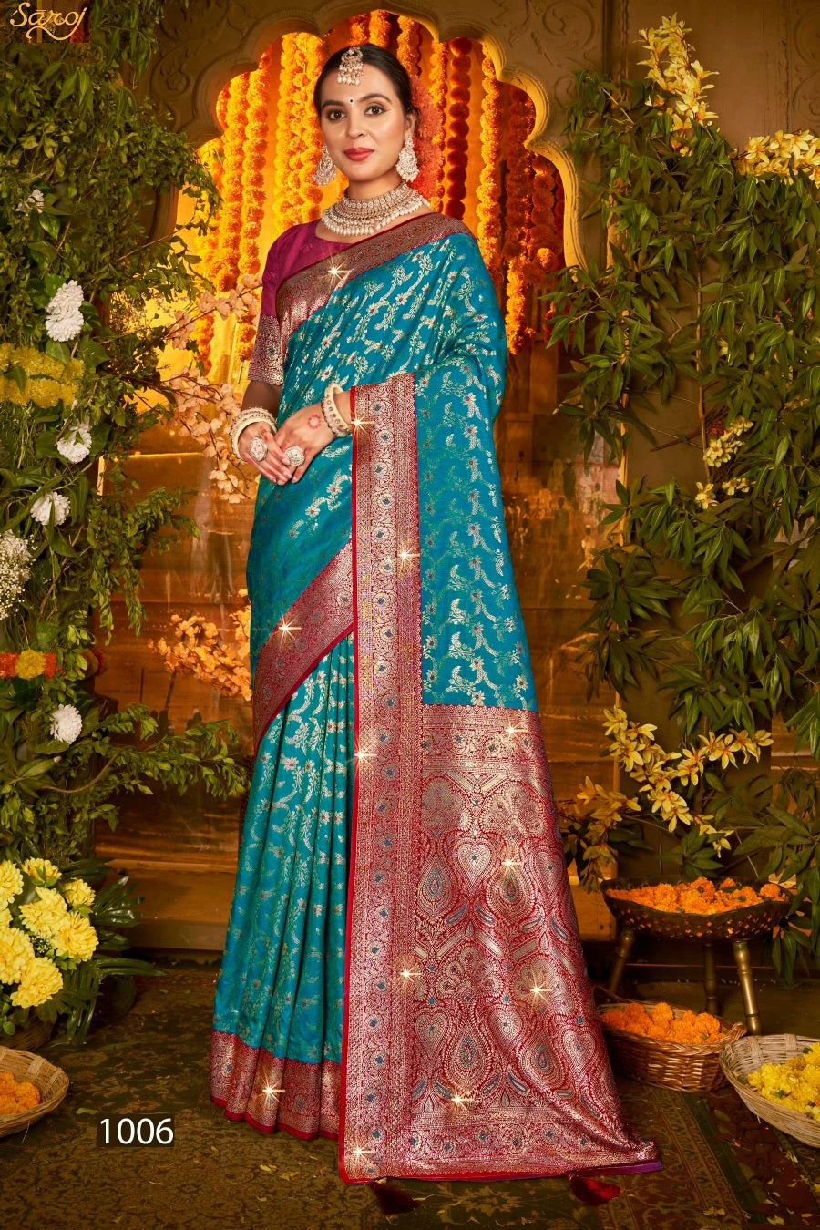 Gulaab Silk Saroski Vol 2 Saroj Soft Silk Sarees Manufacturer Ahmedabad
