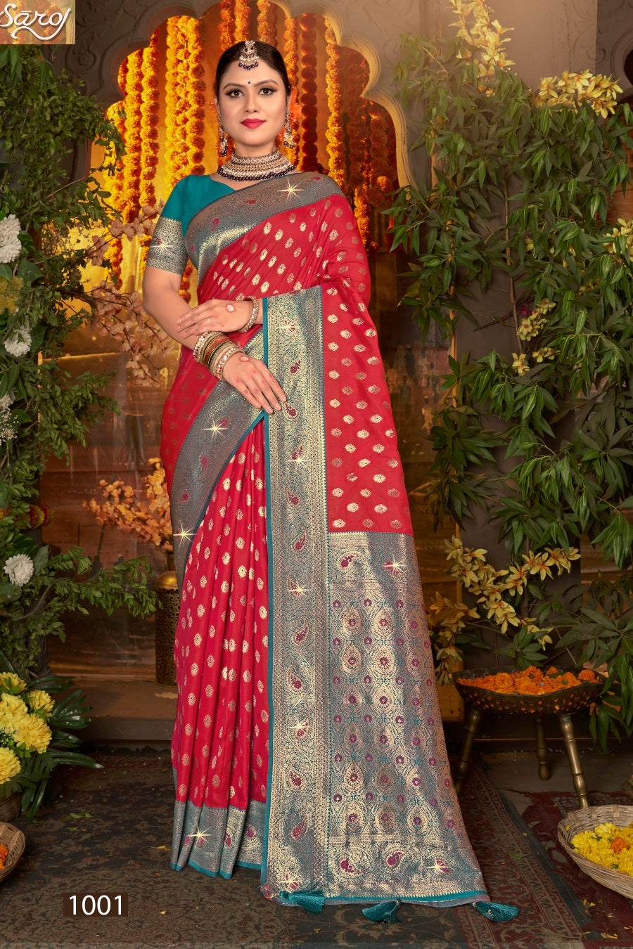 Gulaab Silk Saroski Vol 3 Saroj Soft Silk Sarees Supplier Ahmedabad