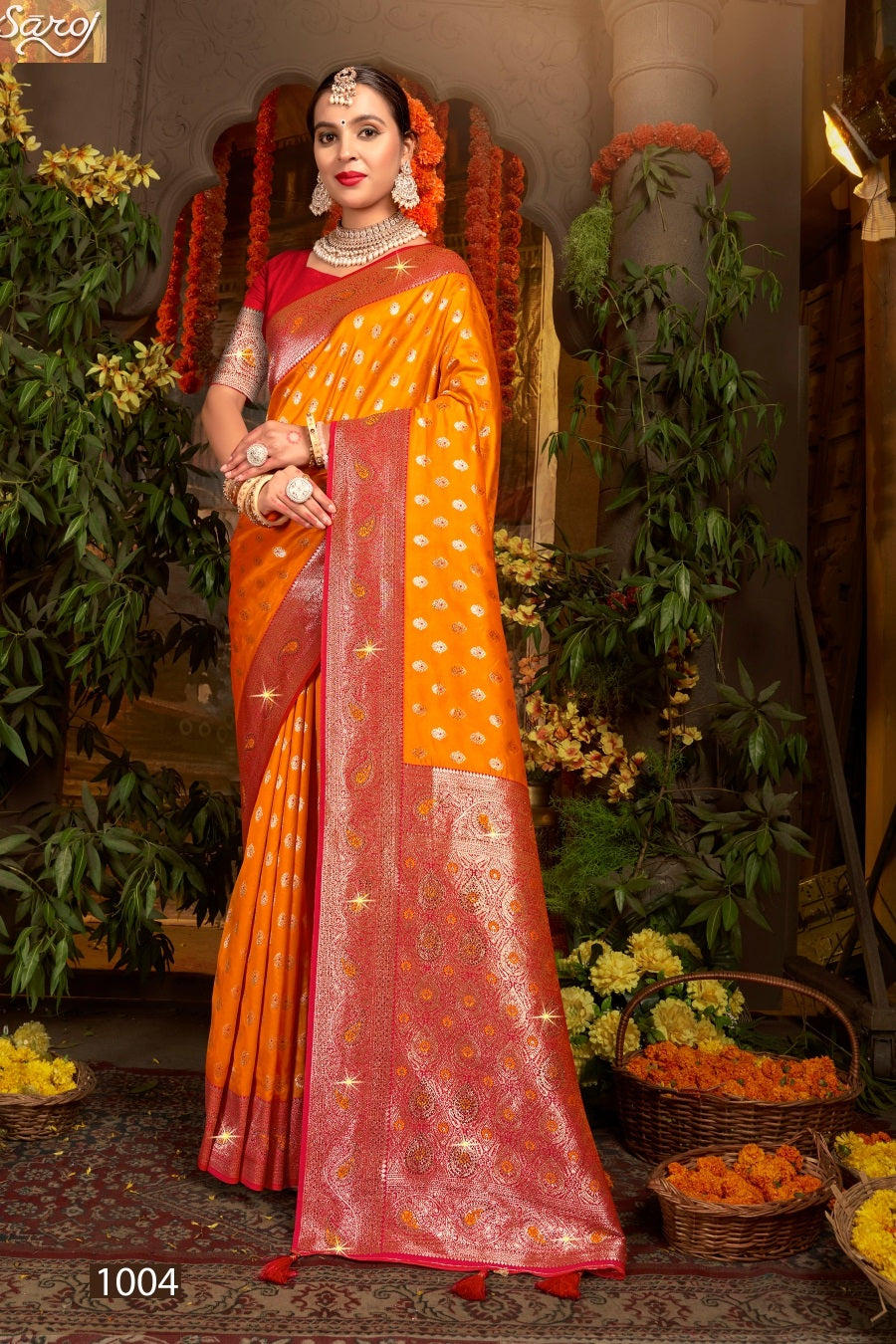 Gulaab Silk Saroski Vol 3 Saroj Soft Silk Sarees Supplier Ahmedabad