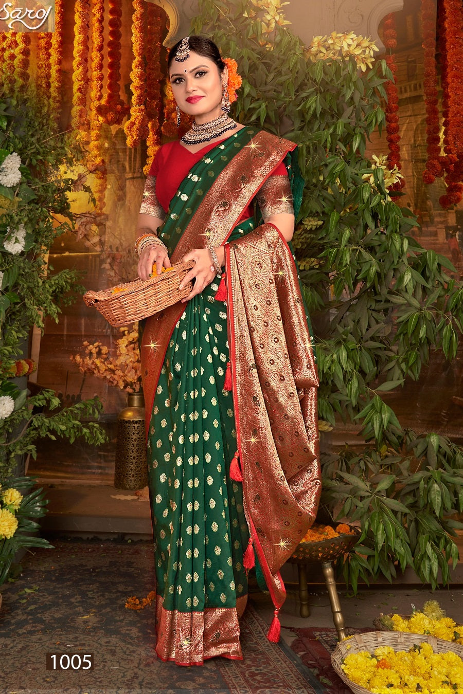 Gulaab Silk Saroski Vol 3 Saroj Soft Silk Sarees Supplier Ahmedabad