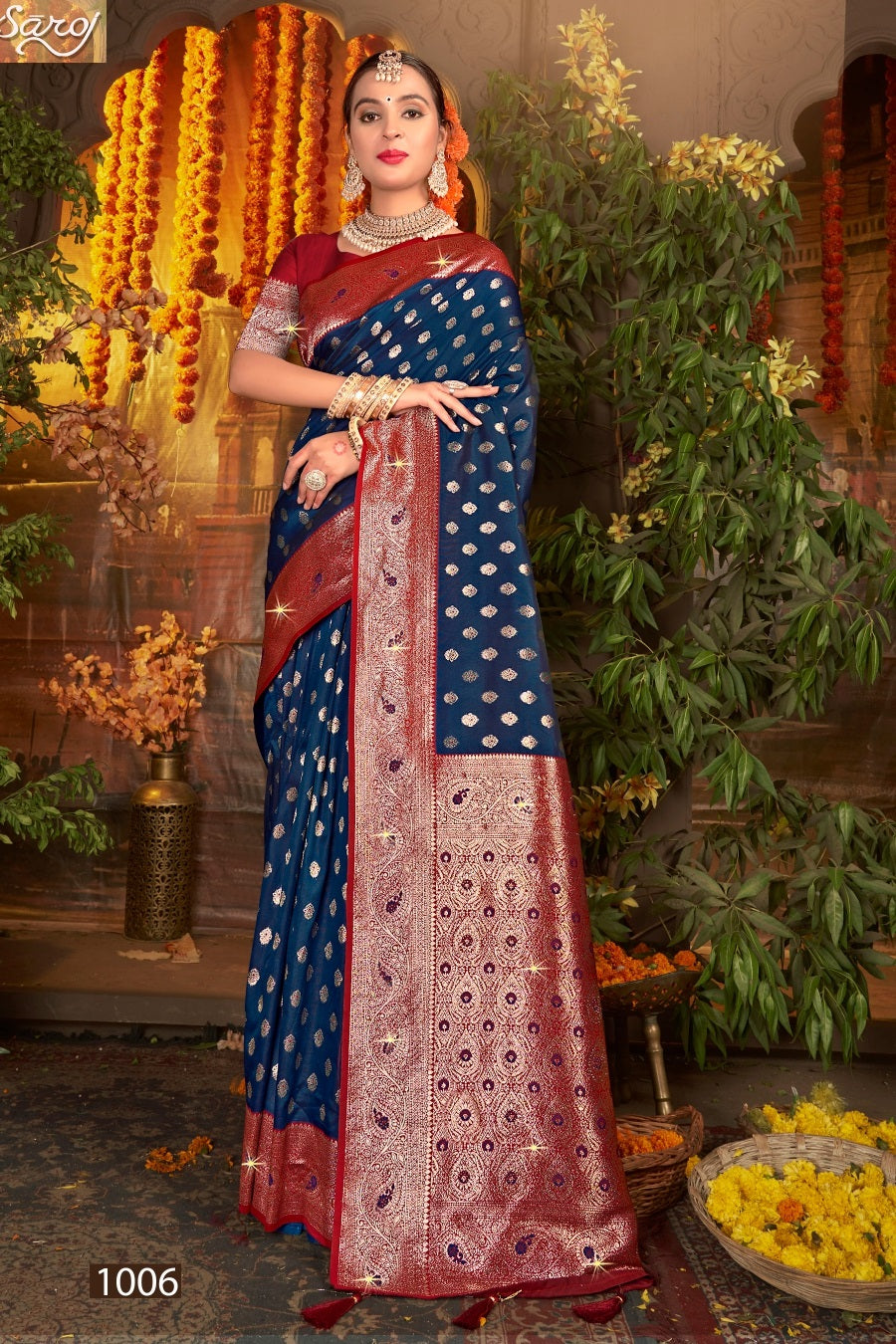 Gulaab Silk Saroski Vol 3 Saroj Soft Silk Sarees Supplier Ahmedabad