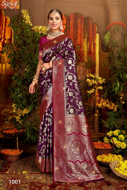 Gulaab Silk Saroski Vol 4 Saroj Soft Silk Sarees Exporter Ahmedabad