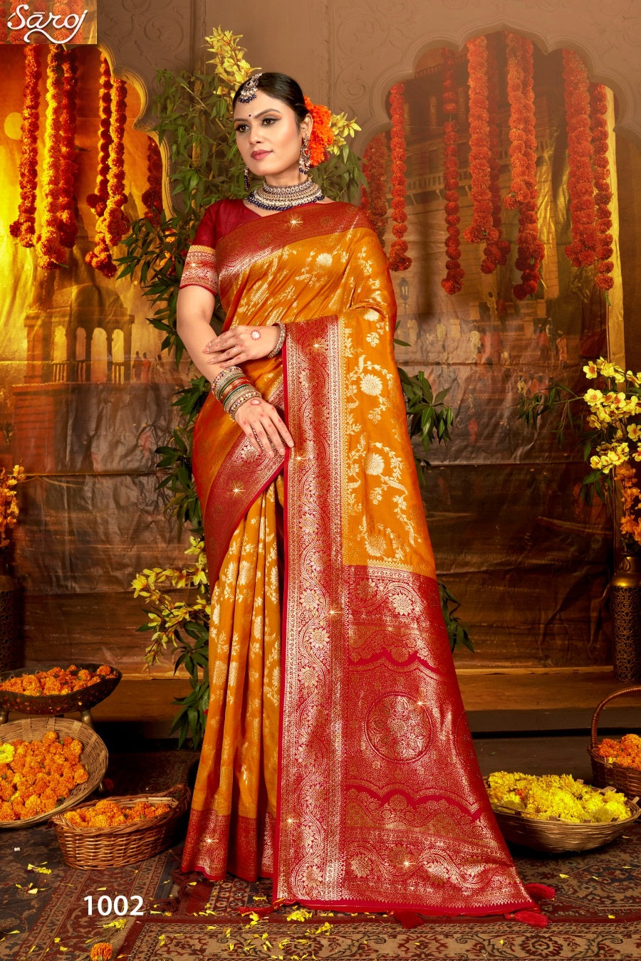 Gulaab Silk Saroski Vol 4 Saroj Soft Silk Sarees Exporter Ahmedabad