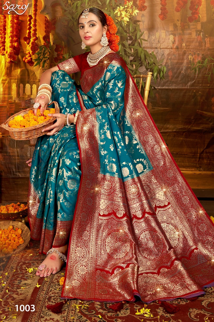 Gulaab Silk Saroski Vol 4 Saroj Soft Silk Sarees Exporter Ahmedabad