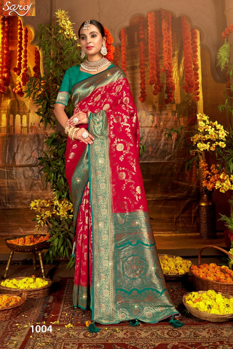 Gulaab Silk Saroski Vol 4 Saroj Soft Silk Sarees Exporter Ahmedabad