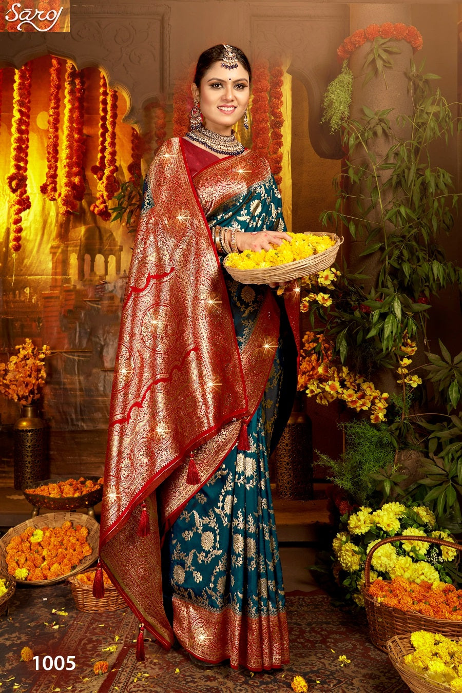 Gulaab Silk Saroski Vol 4 Saroj Soft Silk Sarees Exporter Ahmedabad