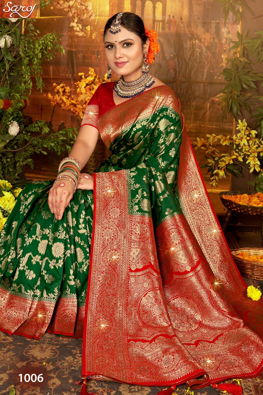 Gulaab Silk Saroski Vol 4 Saroj Soft Silk Sarees Exporter Ahmedabad