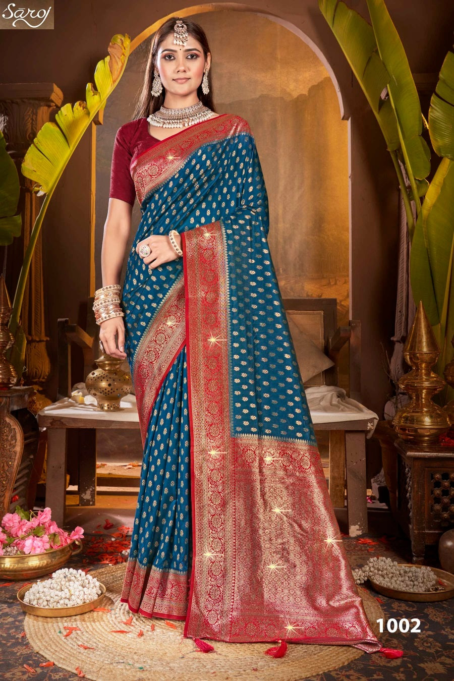 Gulaab Silk Saroski Vol 5 Saroj Soft Silk Sarees Wholesaler Ahmedabad