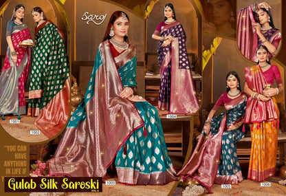 Gulaab Silk Saroski Vol 6 Saroj Soft Silk Sarees Wholesale Price
