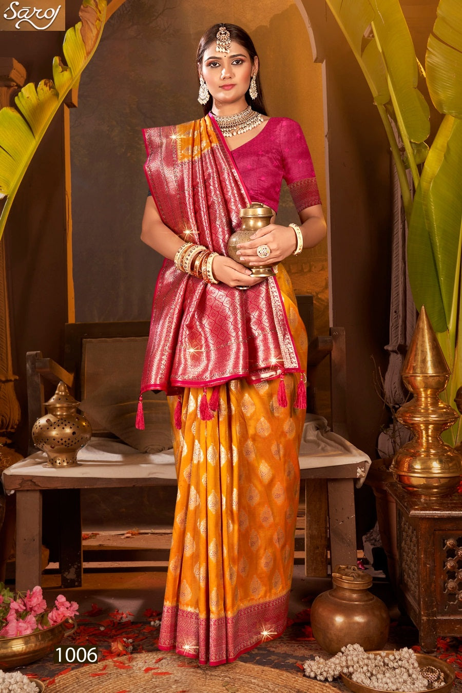 Gulaab Silk Saroski Vol 6 Saroj Soft Silk Sarees Wholesale Price