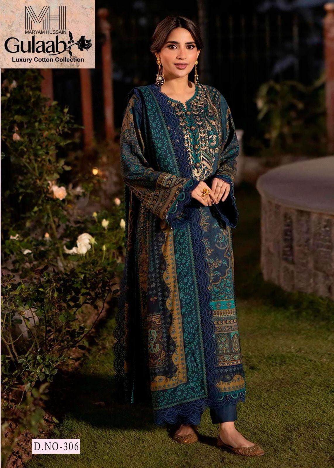 Gulaab Vol 3 Luxury Cotton Collection Maryam Hussain Cotton Karachi Salwar Suits Wholesaler