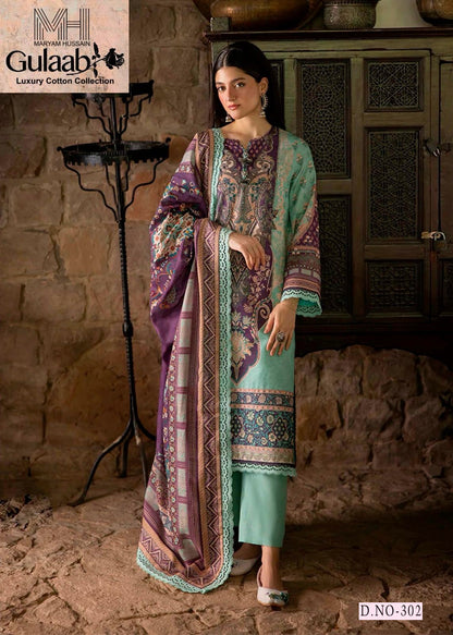 Gulaab Vol 3 Luxury Cotton Collection Maryam Hussain Cotton Karachi Salwar Suits Wholesaler
