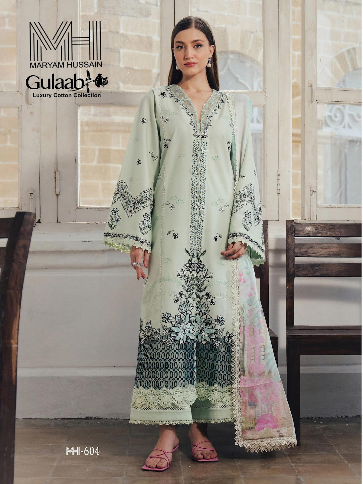 Gulaab Vol 6 Maryam Hussain Mix Cotton Karachi Salwar Suits Manufacturer