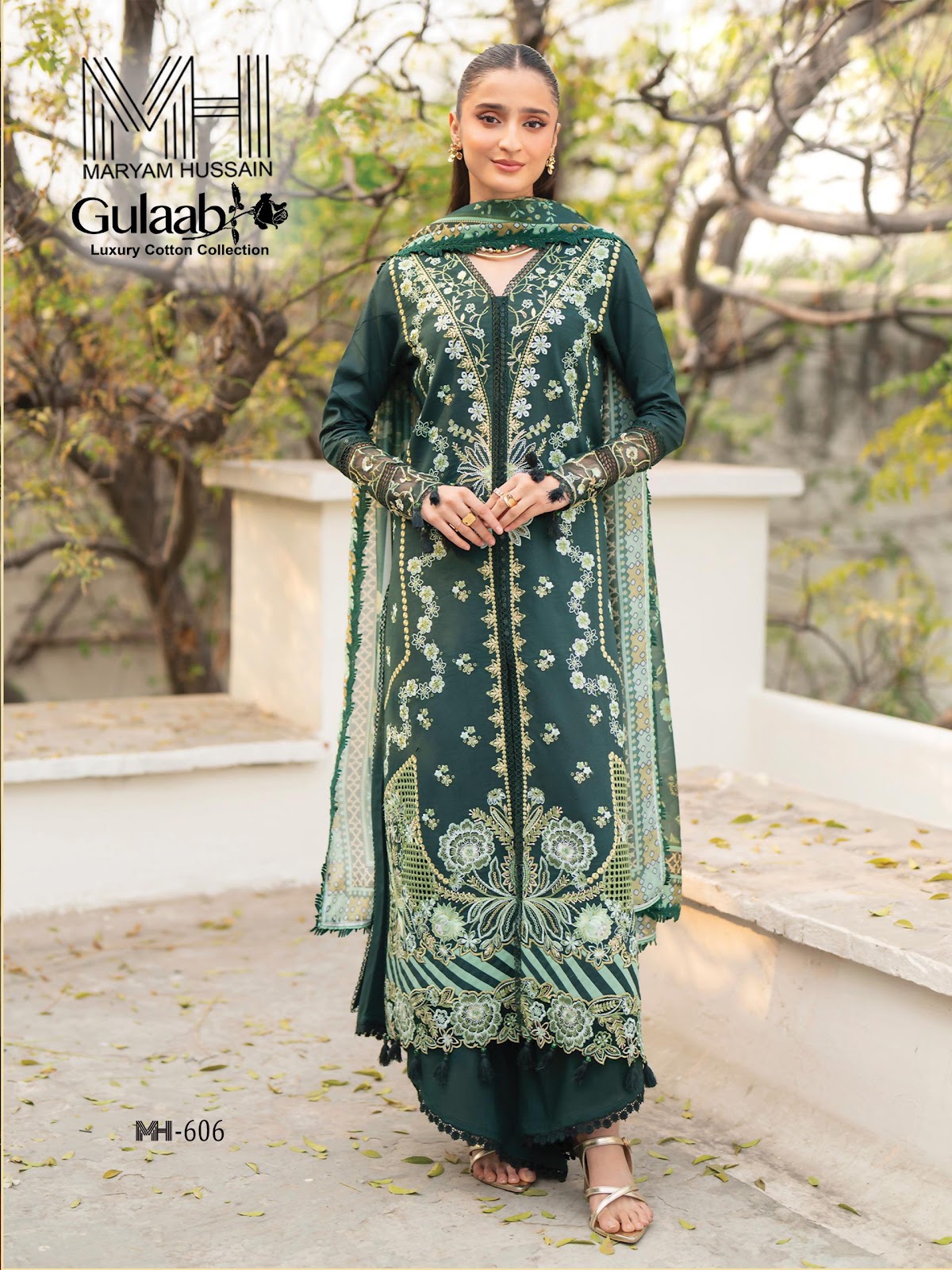 Gulaab Vol 6 Maryam Hussain Mix Cotton Karachi Salwar Suits Manufacturer