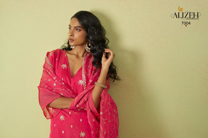 Gulaabo 7001-7004 Alizeh Organza Pant Style Suits Supplier Ahmedabad