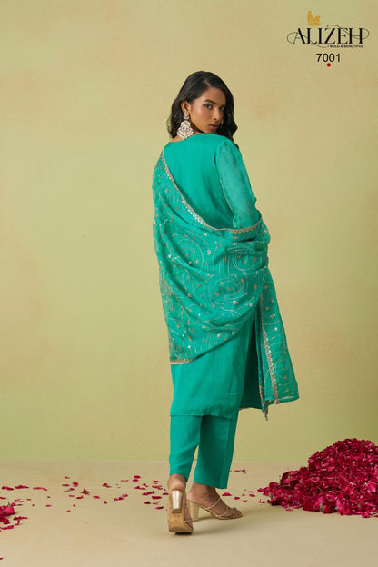 Gulaabo 7001-7004 Alizeh Organza Pant Style Suits Supplier Ahmedabad