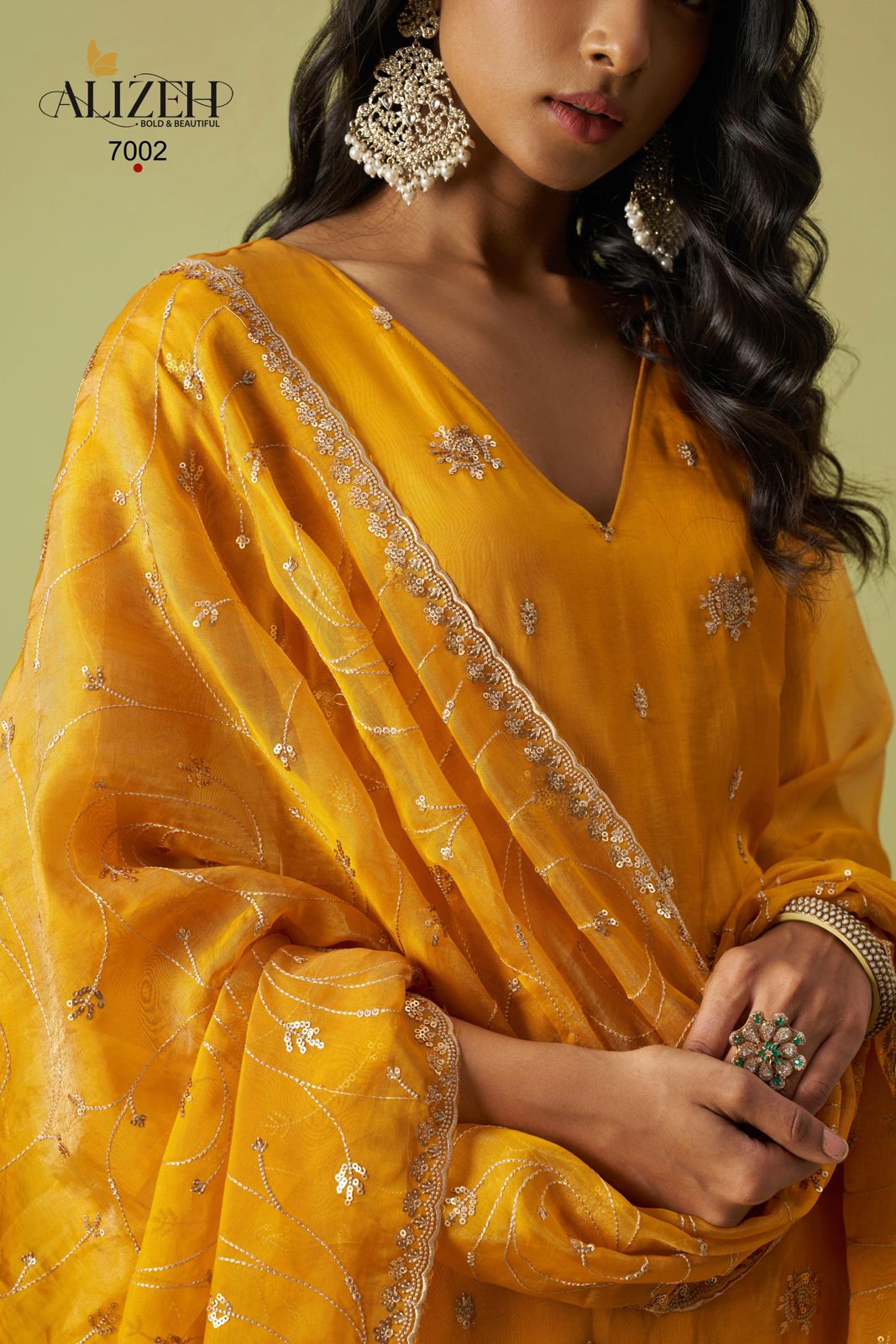 Gulaabo 7001-7004 Alizeh Organza Pant Style Suits Supplier Ahmedabad