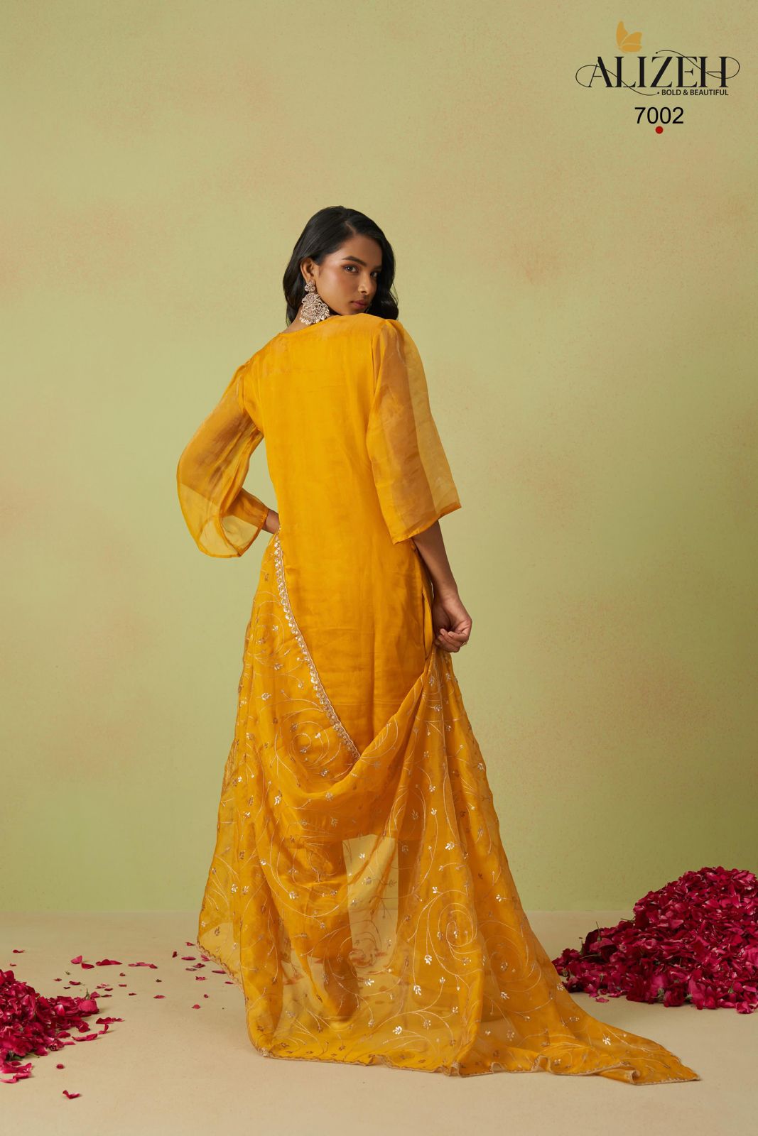 Gulaabo 7001-7004 Alizeh Organza Pant Style Suits Supplier Ahmedabad