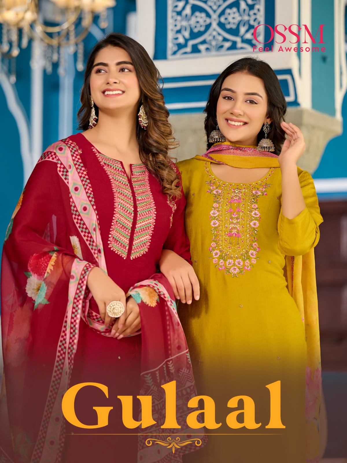 Gulaal Ossm Viscose Readymade Pant Style Suits