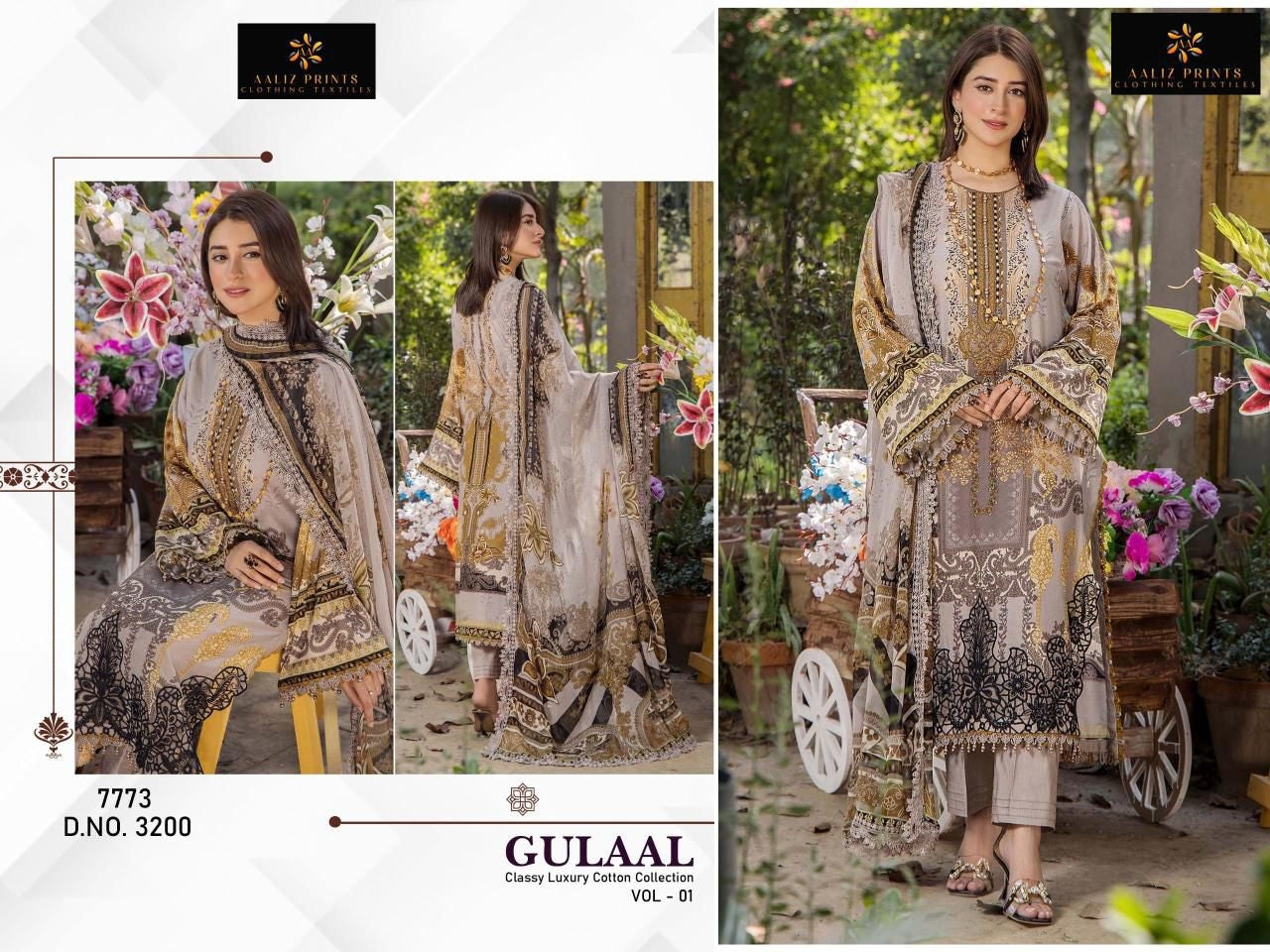 Gulaal Remix Aaliz Prints Cotton Karachi Salwar Suits Supplier Ahmedabad