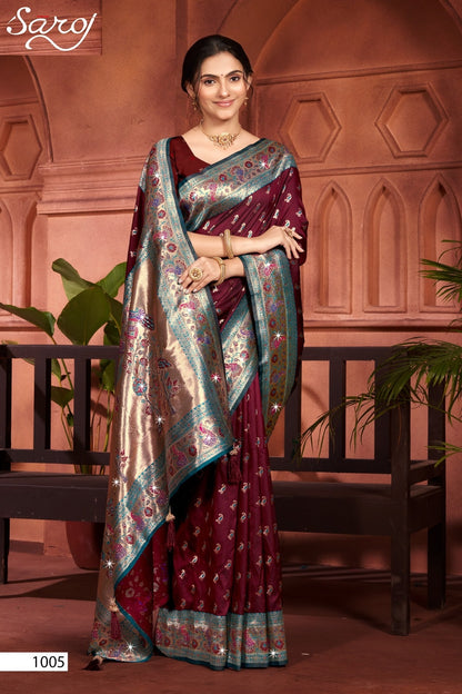 Gulaal Silk Saroski Vol 1 Saroj Soft Silk Sarees Exporter