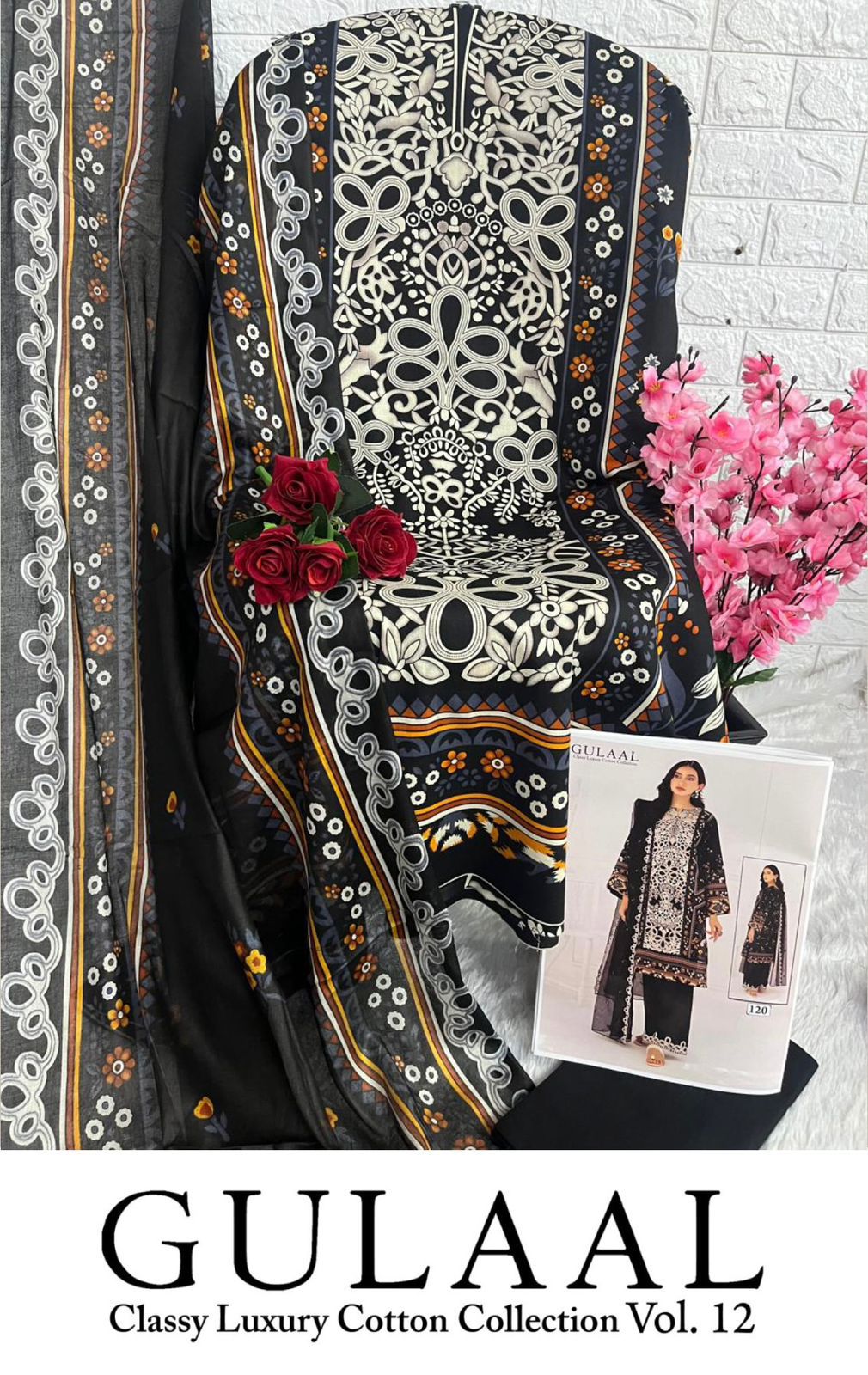 Gulaal Vol 12 Classy Luxury Cotton Collection Sana Maryam Karachi Salwar Suits Supplier Gujarat