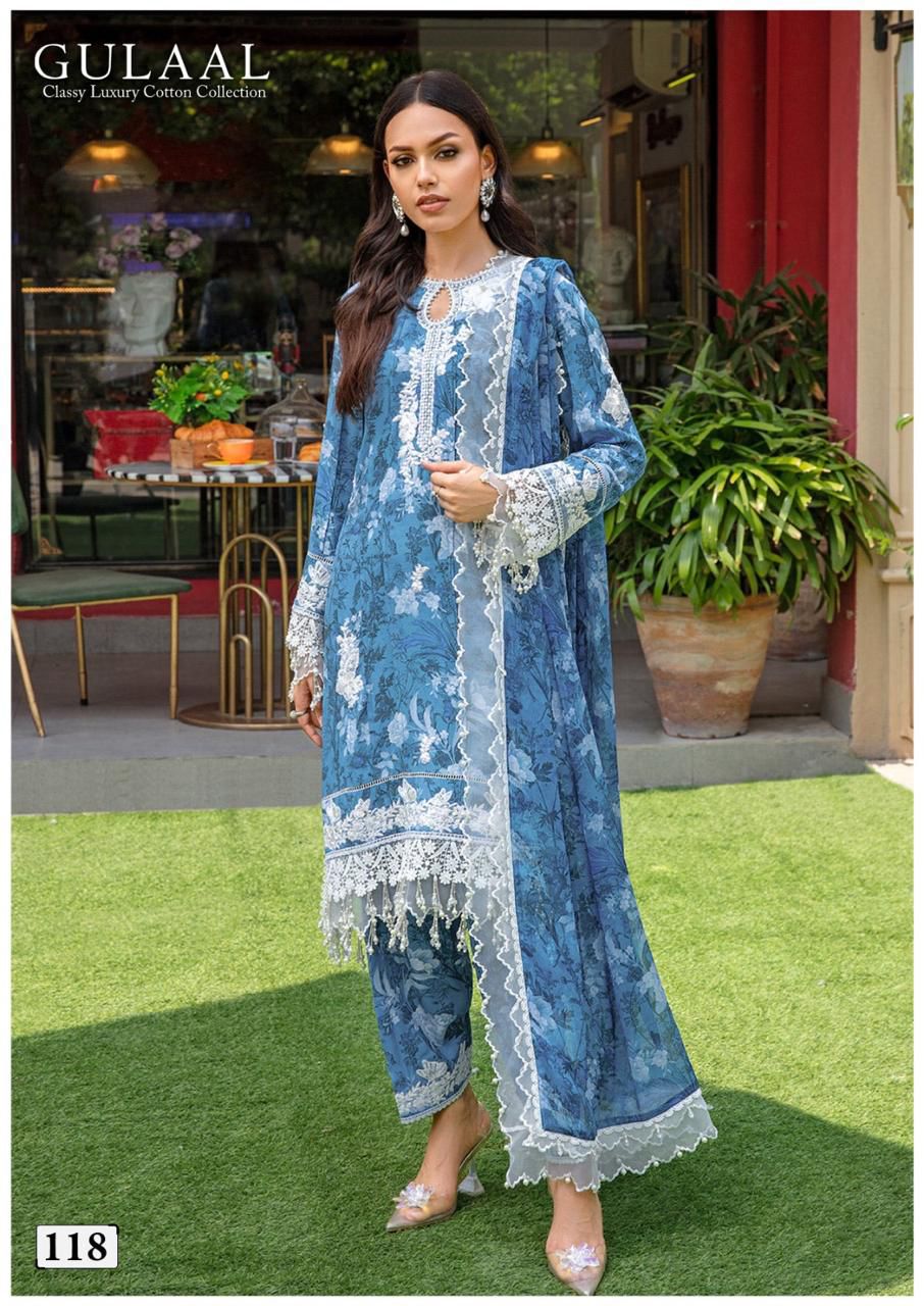 Gulaal Vol 12 Classy Luxury Cotton Collection Sana Maryam Karachi Salwar Suits Supplier Gujarat