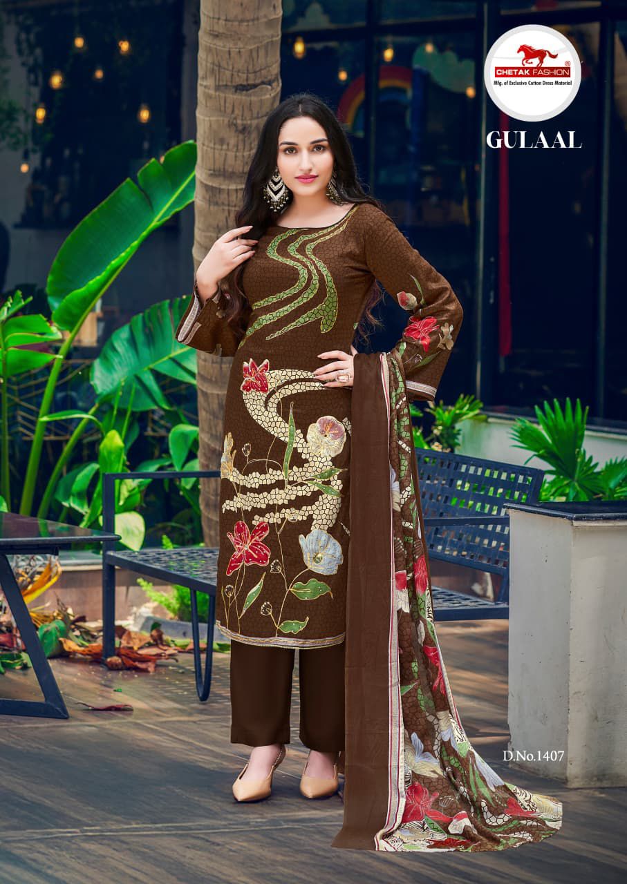 Gulaal Vol 14 Chetak Fashion Jaam Cotton Pant Style Suits Exporter