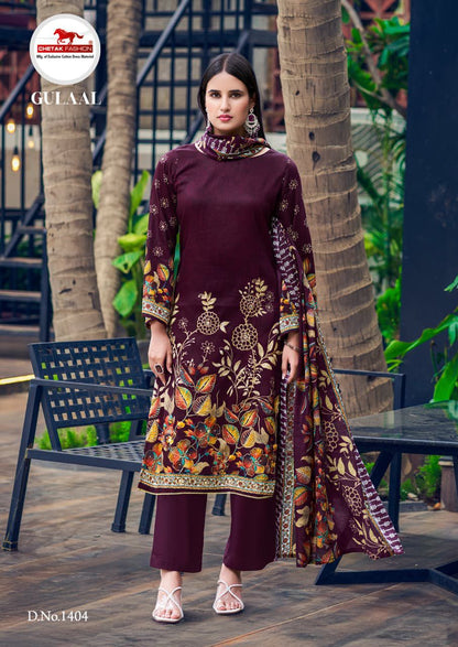 Gulaal Vol 14 Chetak Fashion Jaam Cotton Pant Style Suits Exporter