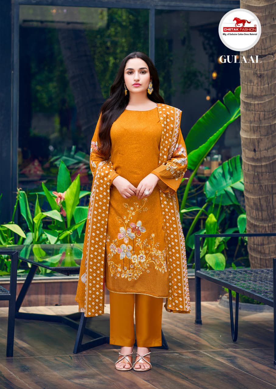 Gulaal Vol 14 Chetak Fashion Jaam Cotton Pant Style Suits Exporter