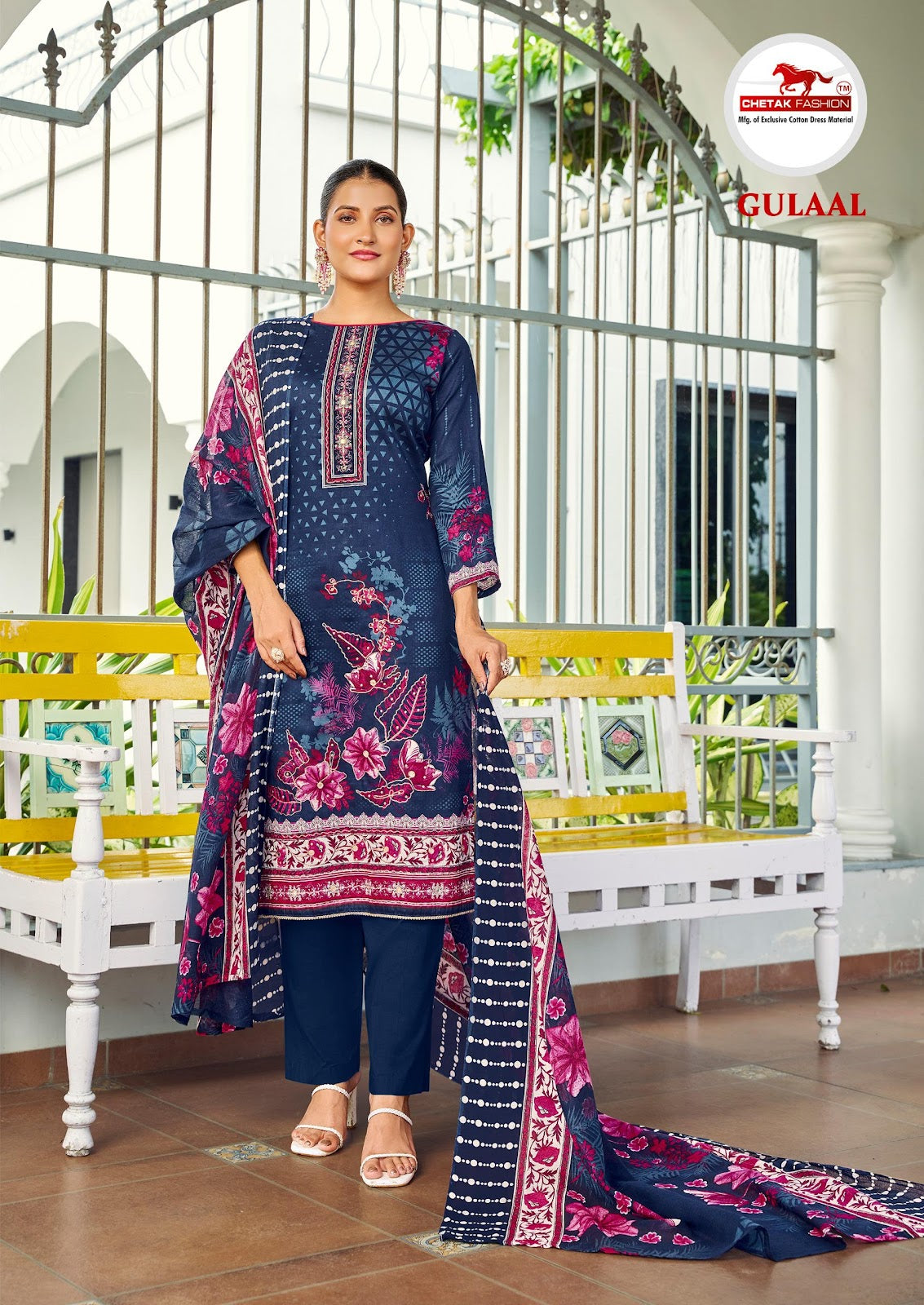 Gulaal Vol 15 Chetak Fashion Jaam Cotton Pant Style Suits Wholesaler Gujarat
