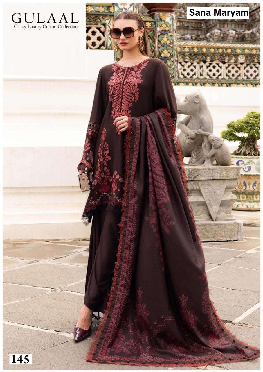 Gulaal Vol 15 Classy Luxury Cotton Collection Sana Maryam Karachi Readymade Suits Wholesaler India