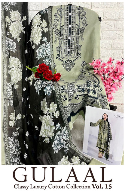 Gulaal Vol 15 Classy Luxury Cotton Collection Sana Maryam Karachi Salwar Suits Supplier Ahmedabad