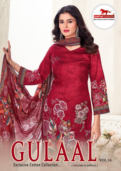 Gulaal Vol 16 Chetak Fashion Jam Cotton Pant Style Suits Wholesale
