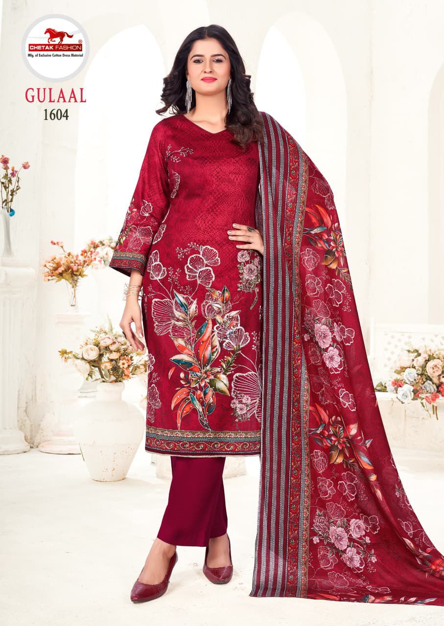 Gulaal Vol 16 Chetak Fashion Jam Cotton Pant Style Suits Wholesale