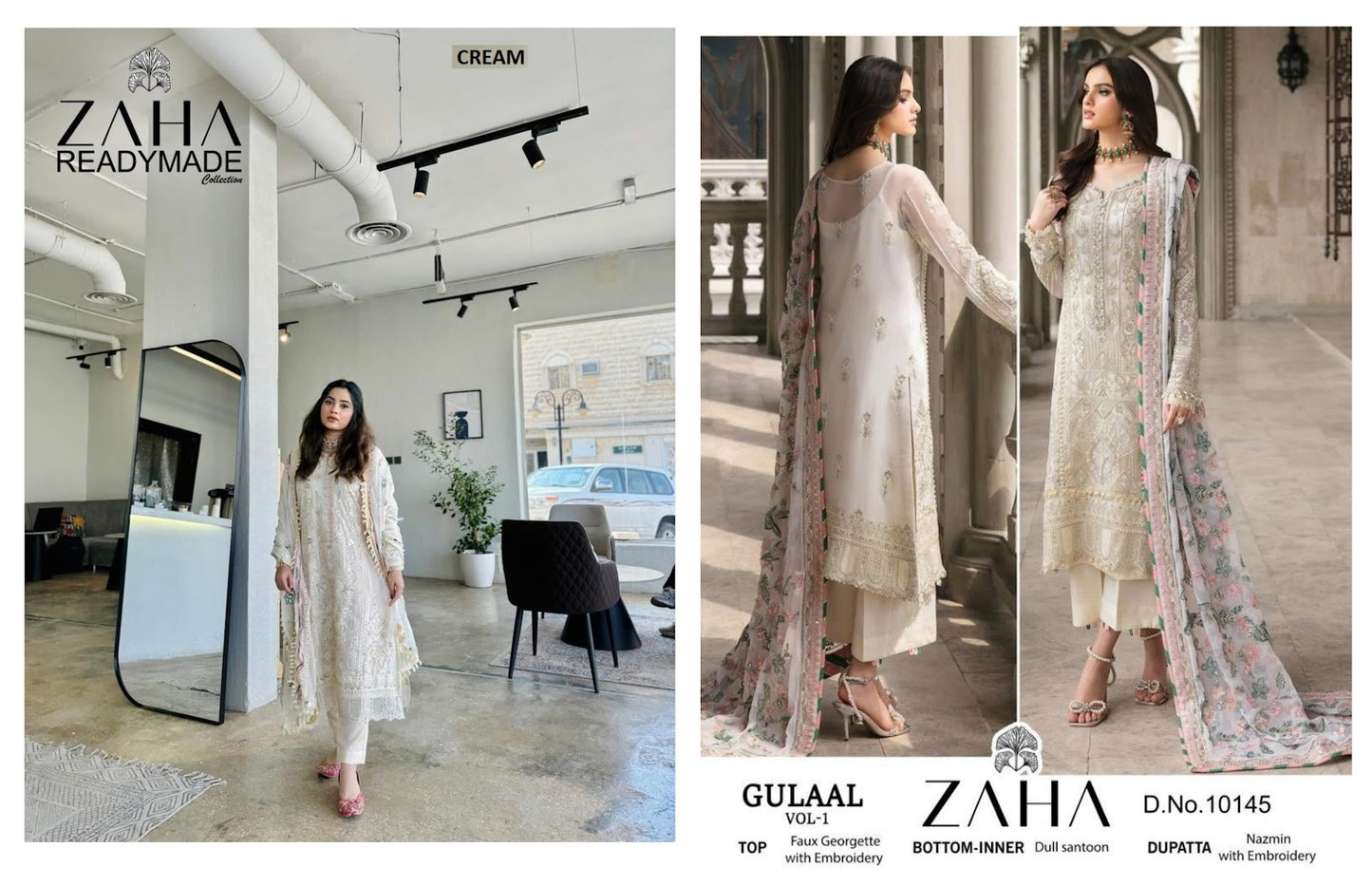 Gulaal Vol 1 10145 Zaha Georgette Pakistani Salwar Suits Supplier
