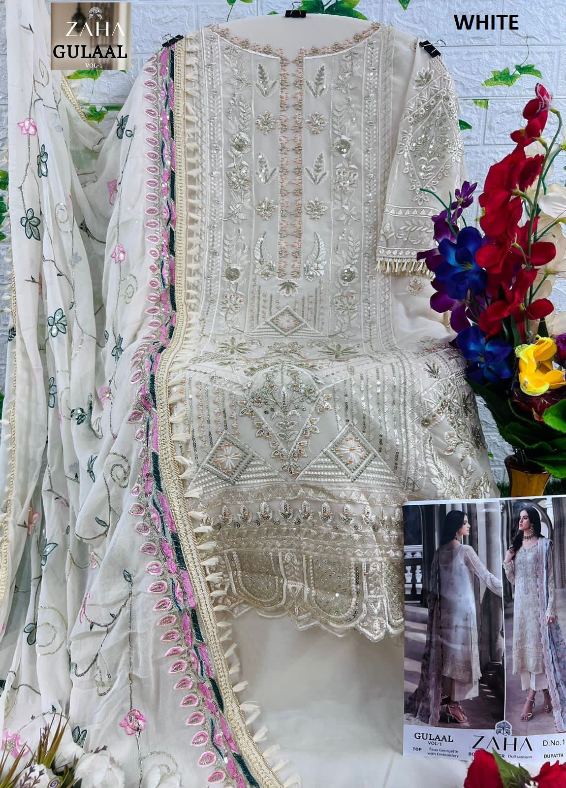 Gulaal Vol 1 10145 Zaha Georgette Pakistani Salwar Suits Supplier