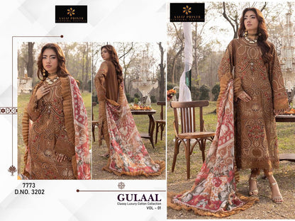Gulaal Vol 1 Classy Luxury Cotton Collection Aaliz Prints Karachi Salwar Suits Supplier Gujarat
