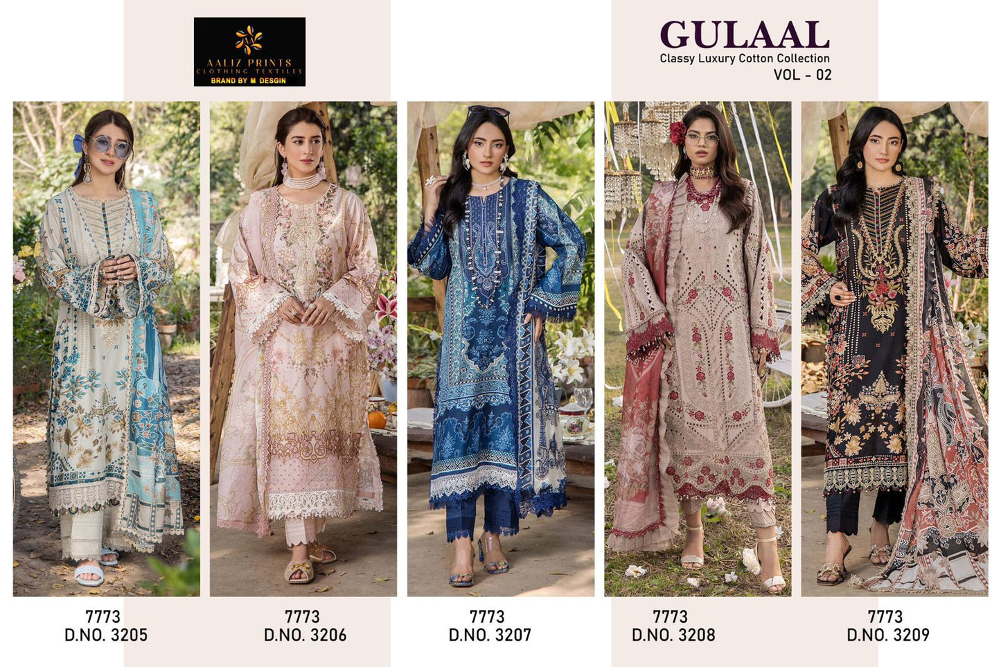 Gulaal Vol 2 Classy Luxury Cotton Collection Aaliz Prints Karachi Salwar Suits Manufacturer Gujarat