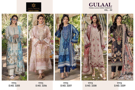 Gulaal Vol 2 Classy Luxury Cotton Collection Aaliz Prints Karachi Salwar Suits Manufacturer Gujarat