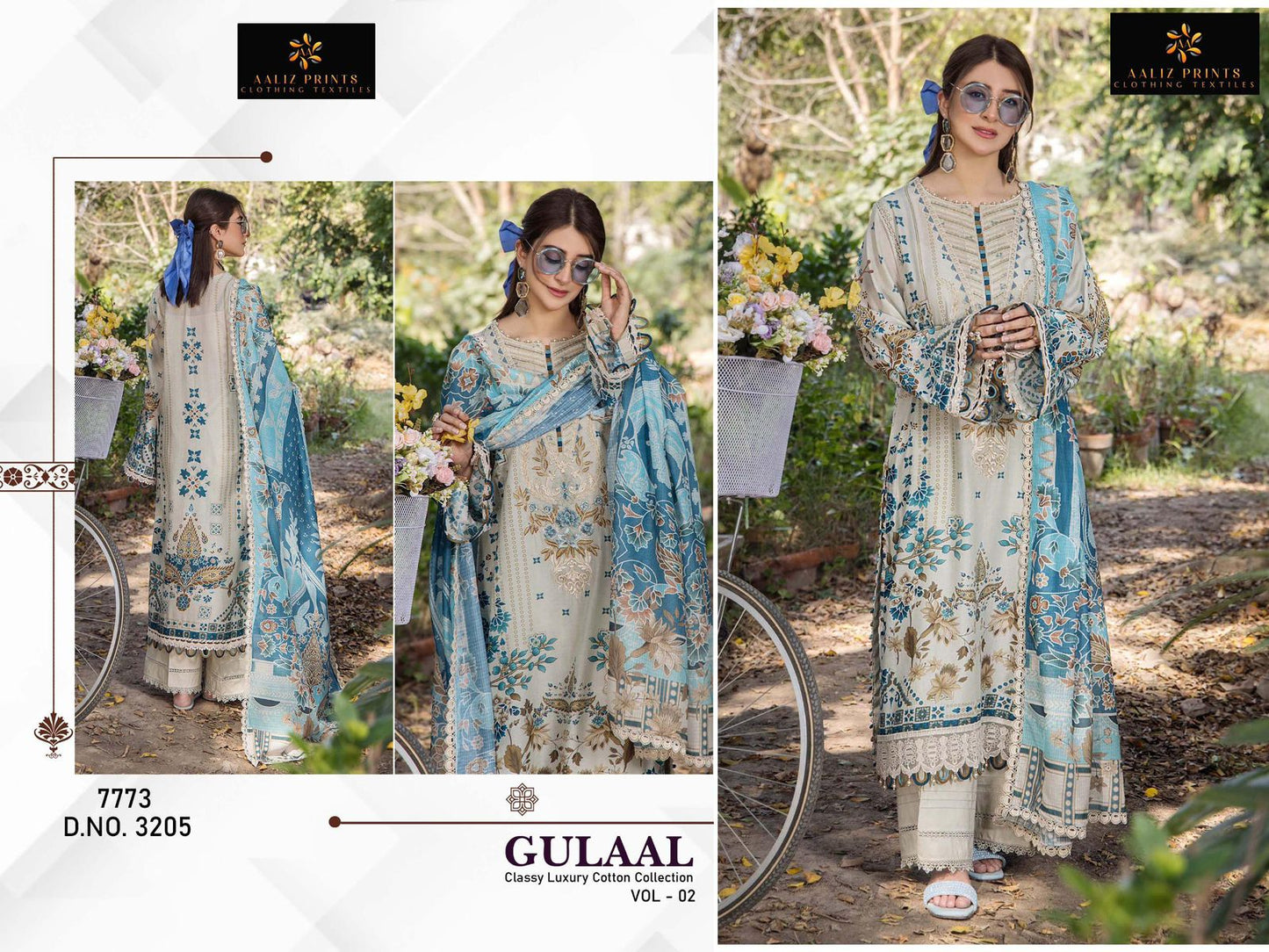 Gulaal Vol 2 Classy Luxury Cotton Collection Aaliz Prints Karachi Salwar Suits Manufacturer Gujarat
