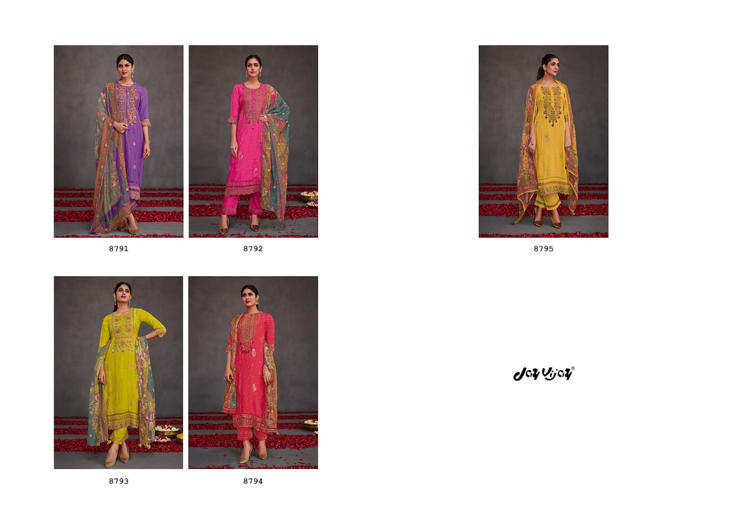 Gulab Jay Vijay Silk Jacquard Pant Style Suits Wholesaler