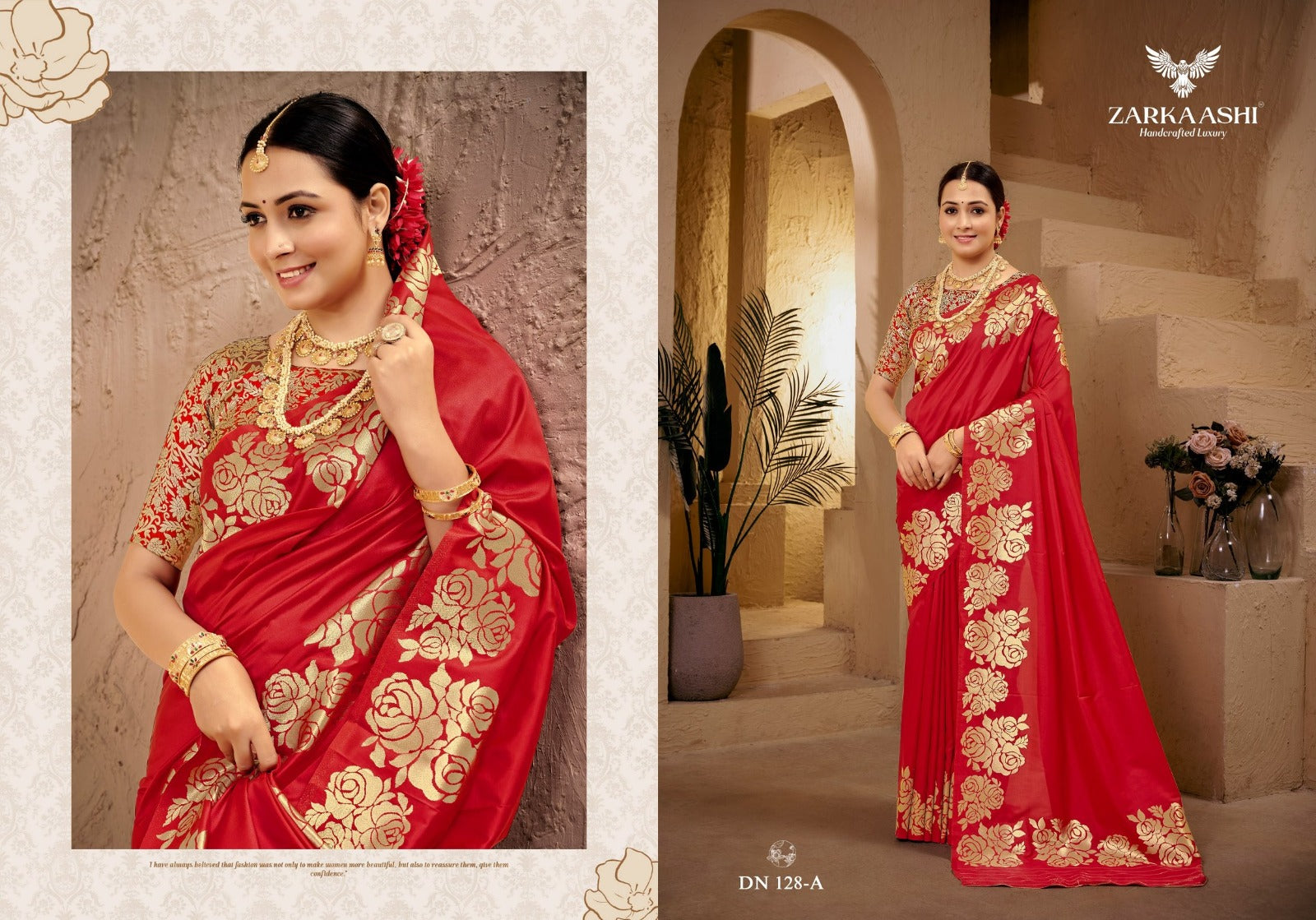 Gulab Kali Zarkaashi Silk Sarees Supplier Ahmedabad