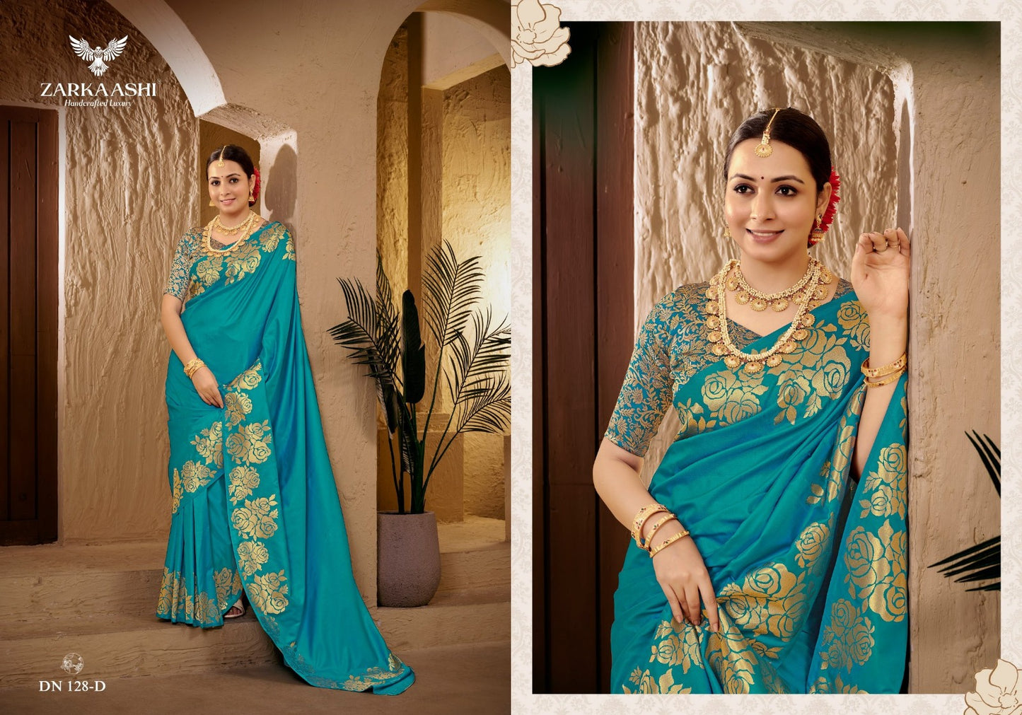 Gulab Kali Zarkaashi Silk Sarees Supplier Ahmedabad