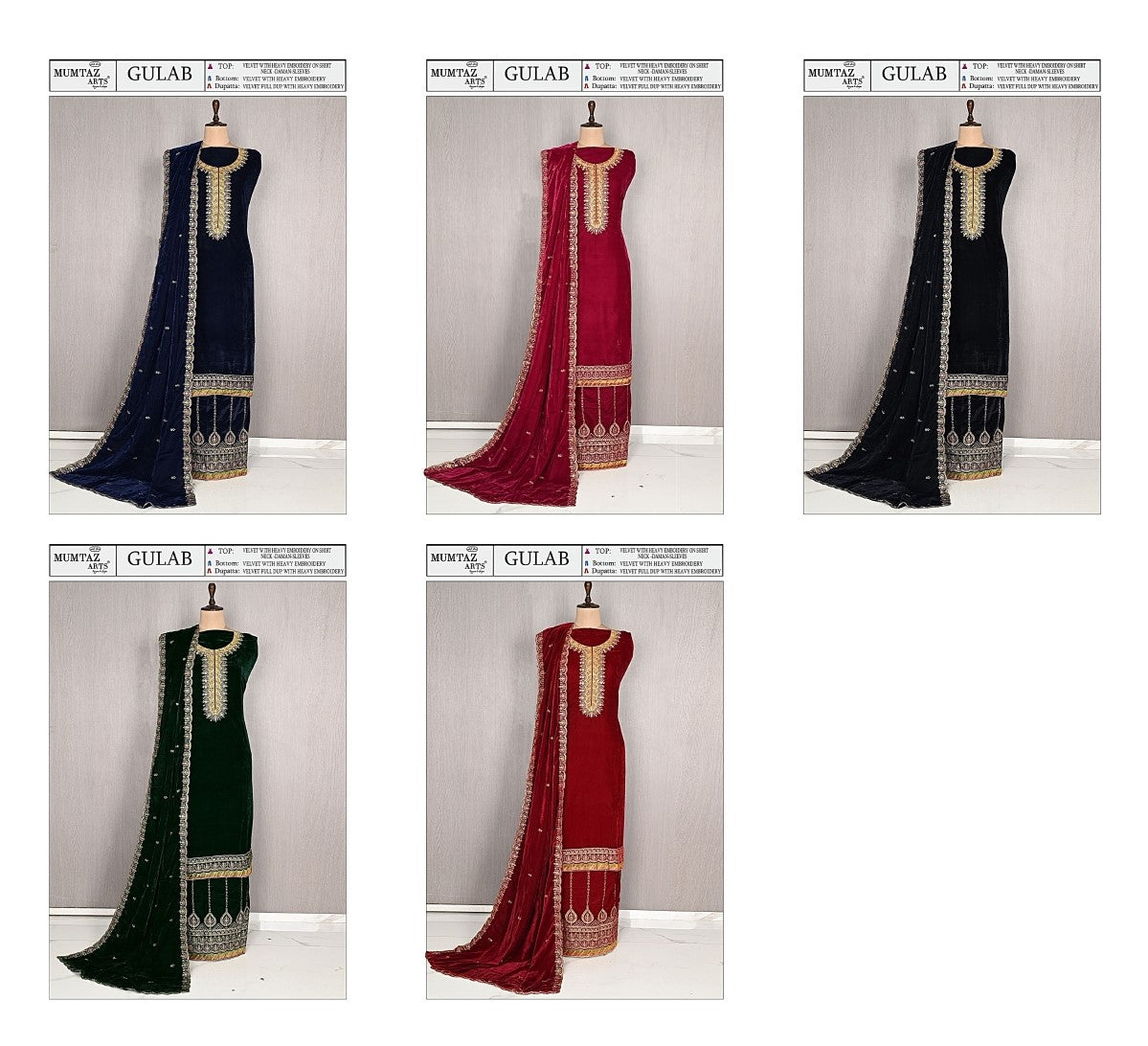 Gulab Mumtaz Arts Velvet Suits Exporter Ahmedabad