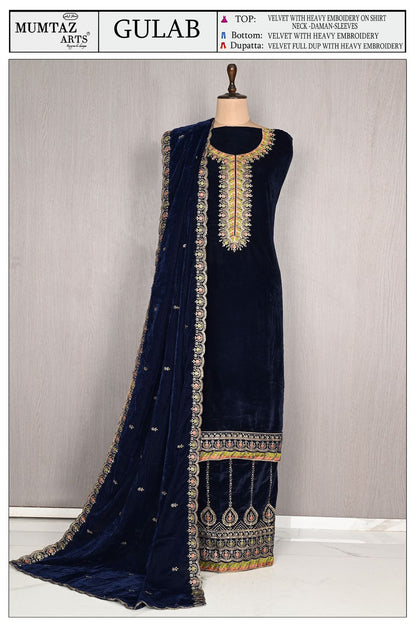 Gulab Mumtaz Arts Velvet Suits Exporter Ahmedabad